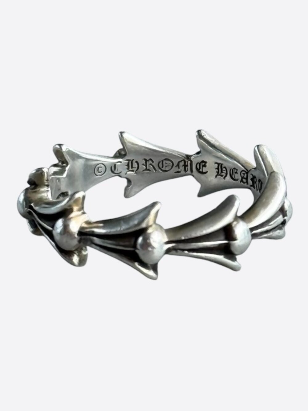 Chrome Hearts Silver Cross Tail Ring